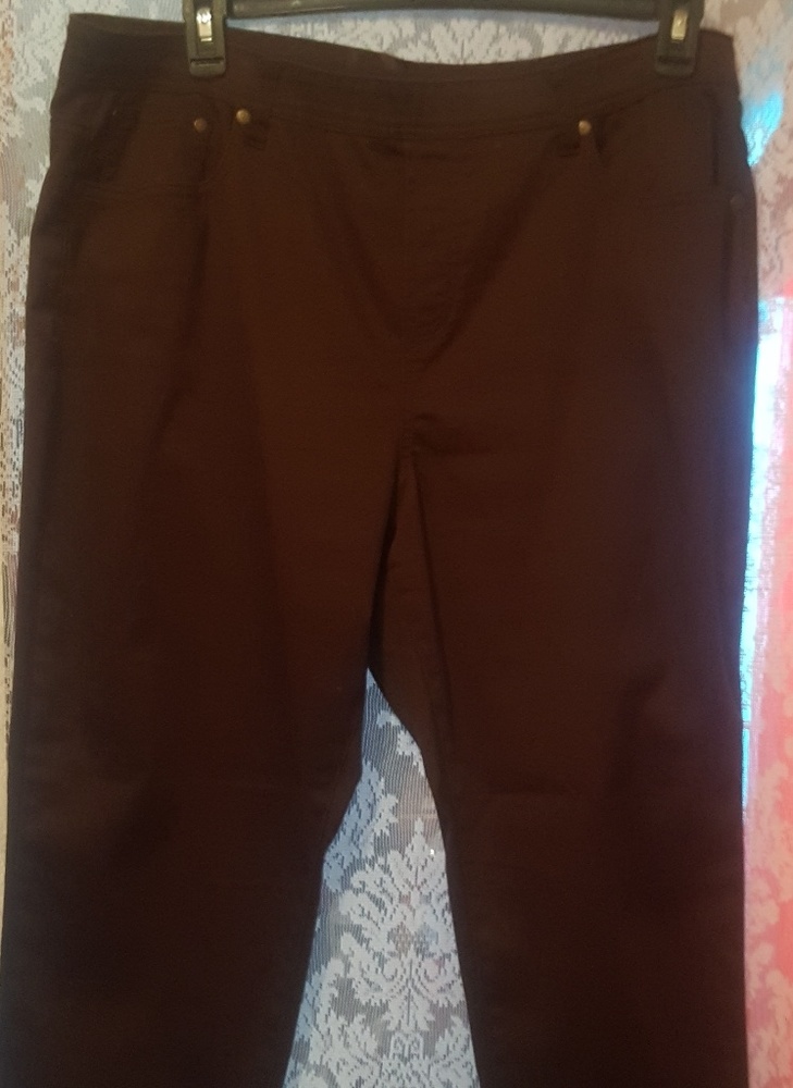 Brown pull on trouser pants